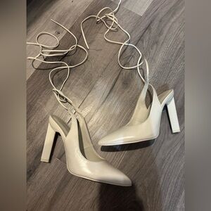 Call It Spring White Slingback Heels